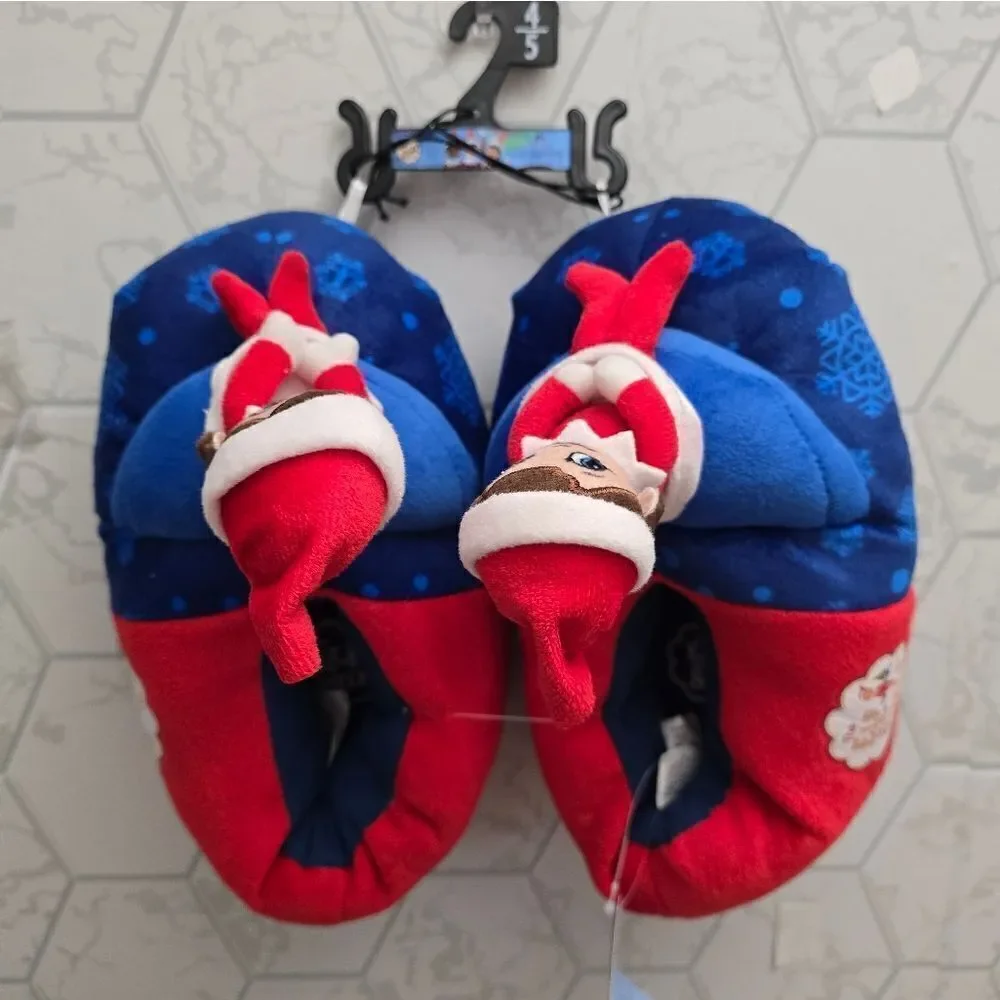 New The Elf on the Shelf Indoor Slip-on Slipper, Big Kid’s Dual Size 4-5